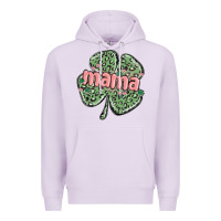 Lilac leopard shamrock mama Premium Hoodie - MaliasSmallBusiness