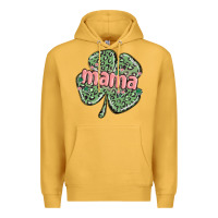 Mustard leopard shamrock mama Premium Hoodie - MaliasSmallBusiness