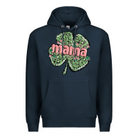 Navy leopard shamrock mama Premium Hoodie - MaliasSmallBusiness