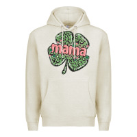 Oatmeal Heather leopard shamrock mama Premium Hoodie - MaliasSmallBusiness