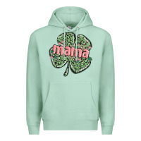 Seafoam leopard shamrock mama Premium Hoodie - MaliasSmallBusiness