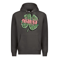 Smoke leopard shamrock mama Premium Hoodie - MaliasSmallBusiness