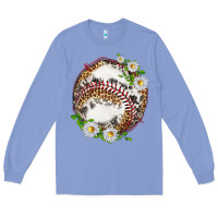 Colony Blue baseball with patterns Long Sleeve Tee - texasbilliewilder