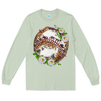 Matcha baseball with patterns Long Sleeve Tee - texasbilliewilder