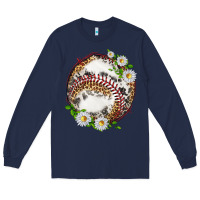 Navy baseball with patterns Long Sleeve Tee - texasbilliewilder