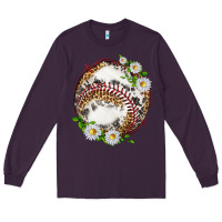 Plum baseball with patterns Long Sleeve Tee - texasbilliewilder