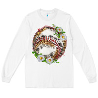 White baseball with patterns Long Sleeve Tee - texasbilliewilder