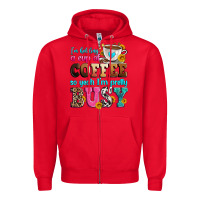 Red i'm holding a cup of coffee so yeah i'm pretty bus Zipper Hoodie - Zillion Design Studio