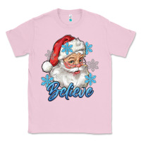 Bubblegum Pink santa blue believe Classic Tee - RanaPortraitStore