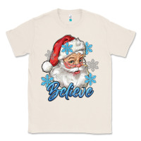 Natural santa blue believe Classic Tee - RanaPortraitStore