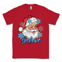 Red santa blue believe Classic Tee - RanaPortraitStore