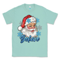 Seafoam santa blue believe Classic Tee - RanaPortraitStore