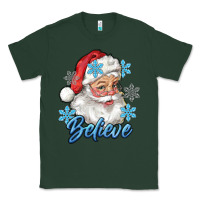 Sports Green santa blue believe Classic Tee - RanaPortraitStore