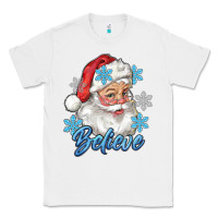 White santa blue believe Classic Tee - RanaPortraitStore