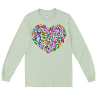 Cancer Ribbon Heart Long Sleeve Tee | Teevron