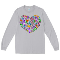 Moon Dust cancer ribbon heart Long Sleeve Tee - AdoDesignShop