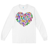 White cancer ribbon heart Long Sleeve Tee - AdoDesignShop