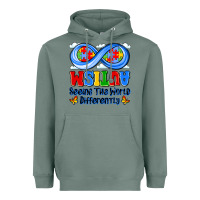 Sage autism infinity seeing the world differently Heavyweight Hoodie - JahusDesignShop