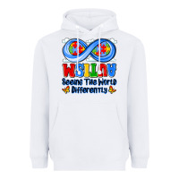 White autism infinity seeing the world differently Heavyweight Hoodie - JahusDesignShop