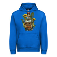 Cobalt western whiskey bottle Urban Hoodie - NancyCooperArtShop