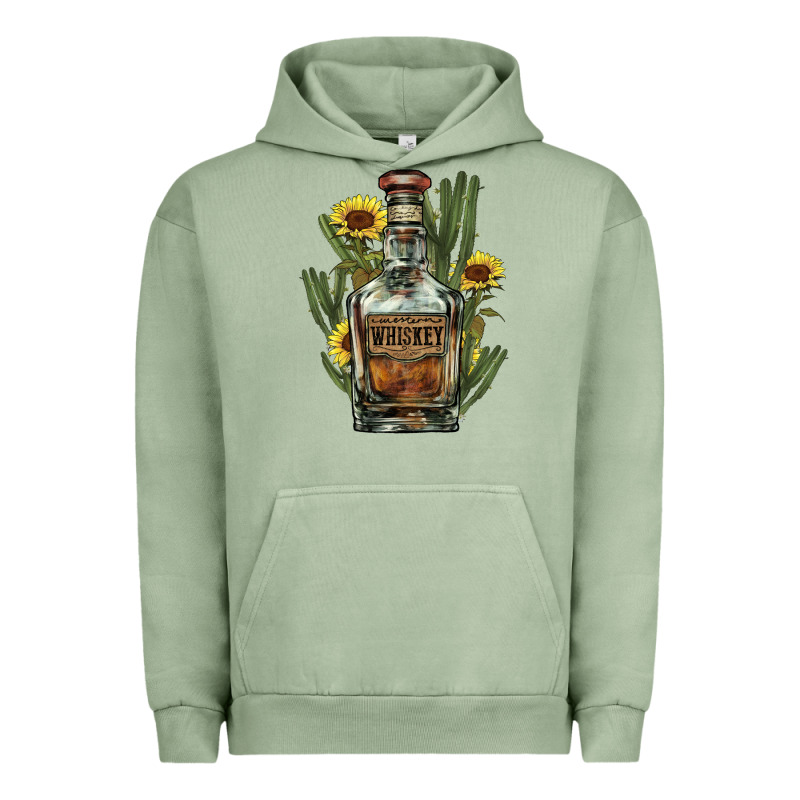 Western Whiskey Bottle Urban Hoodie by NancyCooperArtShop | Teevron