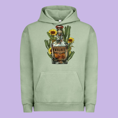 Western Whiskey Bottle Urban Hoodie Designed By Nancycooperartshop