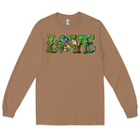 Toasted Coconut love with shamrock Long Sleeve Tee - RanaPortraitStore