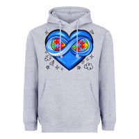 Heather Grey infinity heart autism awareness Heavyweight Hoodie - JahusDesignShop