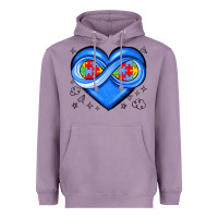 Lavender infinity heart autism awareness Heavyweight Hoodie - JahusDesignShop