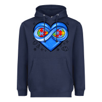 Navy infinity heart autism awareness Heavyweight Hoodie - JahusDesignShop