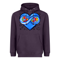 Plum infinity heart autism awareness Heavyweight Hoodie - JahusDesignShop