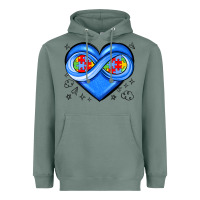 Sage infinity heart autism awareness Heavyweight Hoodie - JahusDesignShop