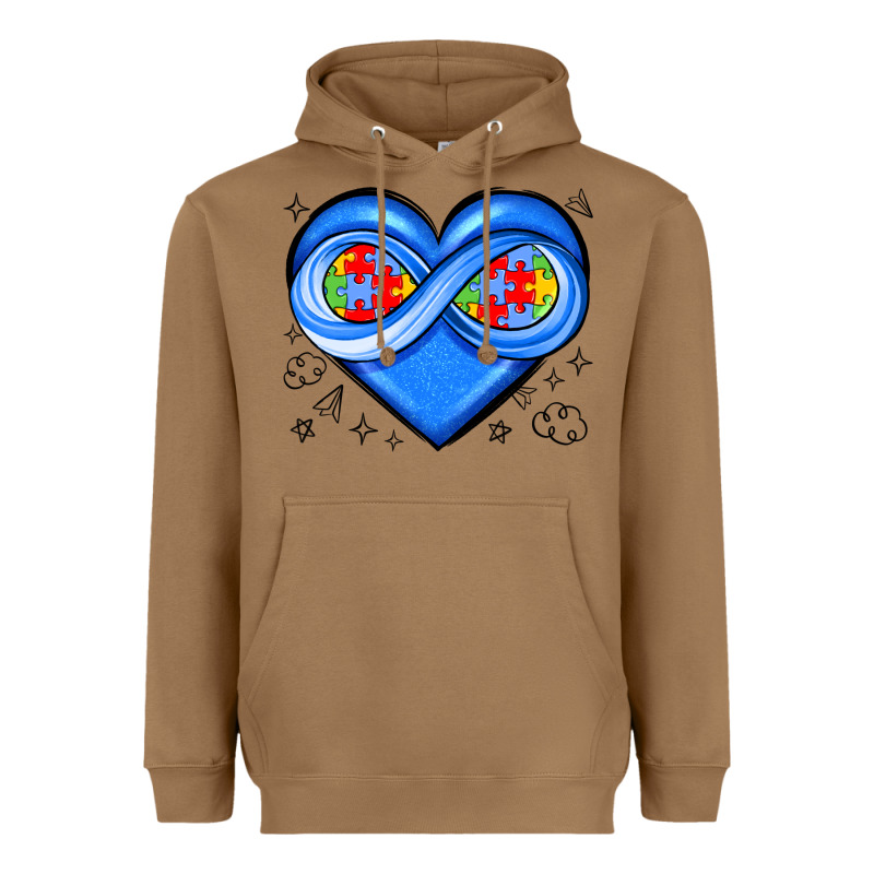 Infinity Heart Autism Awareness Heavyweight Hoodie by JahusDesignShop | Teevron
