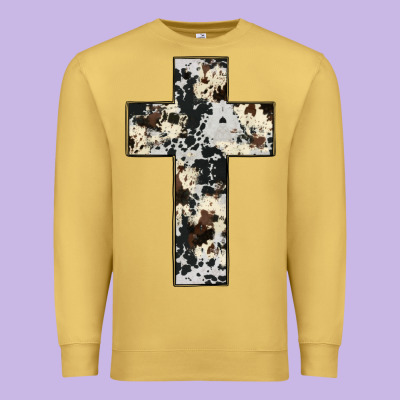 Cowhide Cross Premium Sweatshirt Designed By Jahusdesignshop