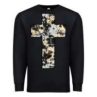 Black cowhide cross Premium Sweatshirt - JahusDesignShop