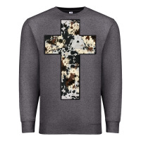 Charcoal Heather cowhide cross Premium Sweatshirt - JahusDesignShop