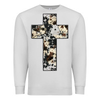 Dove Grey cowhide cross Premium Sweatshirt - JahusDesignShop