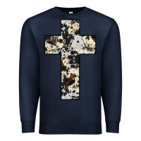 Navy cowhide cross Premium Sweatshirt - JahusDesignShop