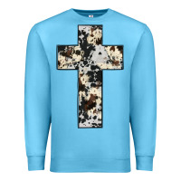 Ocean Blue cowhide cross Premium Sweatshirt - JahusDesignShop