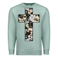 Seafoam cowhide cross Premium Sweatshirt - JahusDesignShop