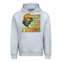 Heather Grey youre lucky im here i could have gone fishing Urban Hoodie - NancyCooperArtShop