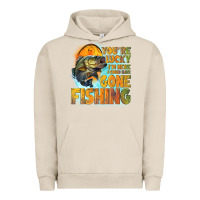 Pigment French Oak youre lucky im here i could have gone fishing Urban Hoodie - NancyCooperArtShop