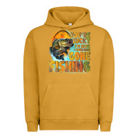 Pigment Peanut Butter youre lucky im here i could have gone fishing Urban Hoodie - NancyCooperArtShop