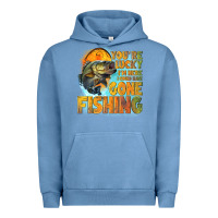 Pigment Pebble Blue youre lucky im here i could have gone fishing Urban Hoodie - NancyCooperArtShop