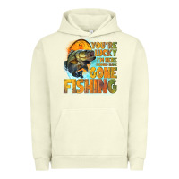 Pigment Pistachio youre lucky im here i could have gone fishing Urban Hoodie - NancyCooperArtShop