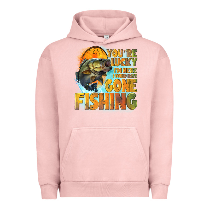 Youre Lucky Im Here I Could Have Gone Fishing Urban Hoodie by NancyCooperArtShop | Teevron