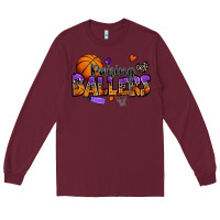 Burgundy raising ballers basketball Long Sleeve Tee - Zillion Design Studio