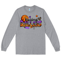 Heather Grey raising ballers basketball Long Sleeve Tee - Zillion Design Studio