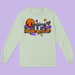 Raising Ballers Basketball Long Sleeve Tee Designed By Zillion Design Studio
