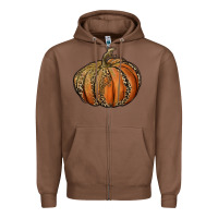 Chestnut leopard pumpkin Zipper Hoodie - RanaPortraitStore